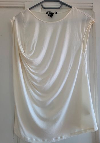Top drapé blanc cassé H&M – Taille M