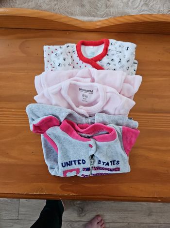 Lot de 3 pyjamas naissance