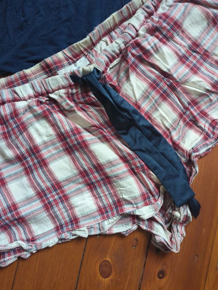 Pyjama etam écossais carreaux bleu L - photo numéro 2