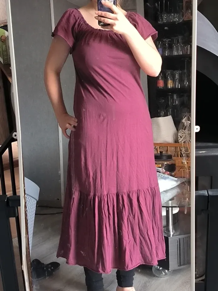 Robe longue bordeaux