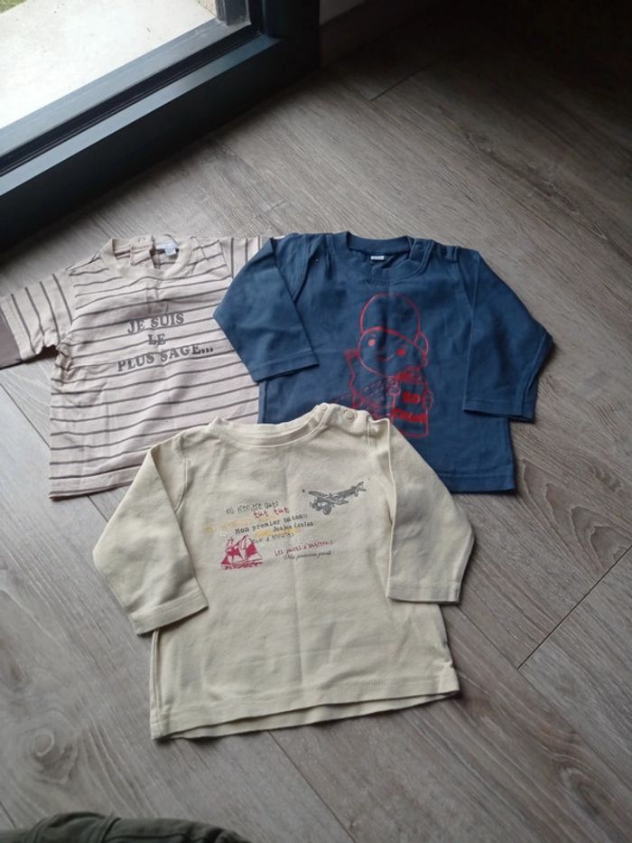 Lot 3 tee shirt manches longues