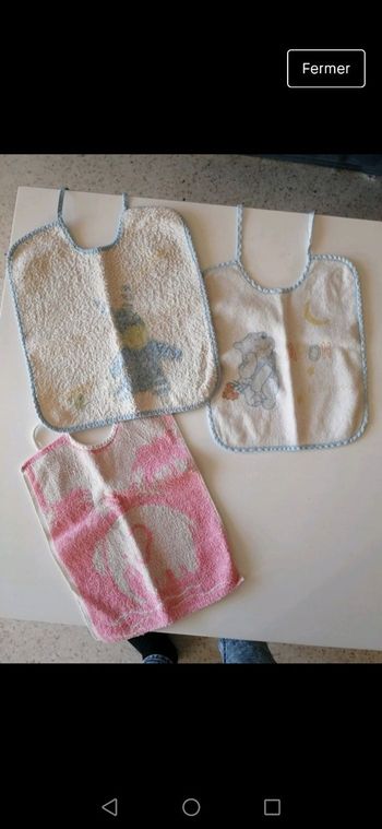 Lot de 3 bavoirs coton