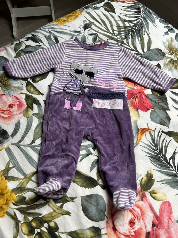 Pyjama velours souris