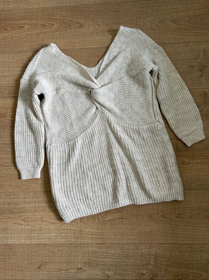 Pull beige à manches longues taille 2 TBE - photo numéro 8