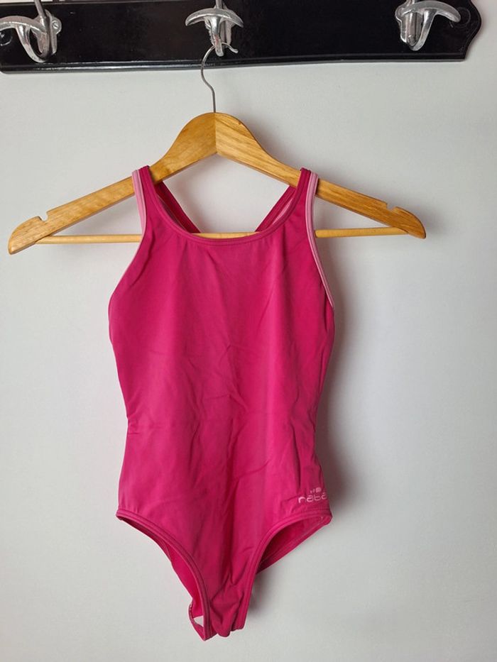 Maillot de bain 1 pièce fille 10 ans rose decathlon