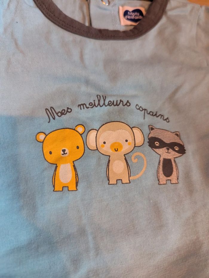 Pyjama Mot d'enfants 3 mois coton léger. - photo numéro 2