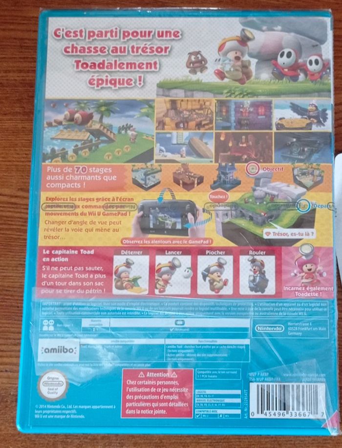 Nintendo Wii u toad treasure tracker neuf blister abîmé - photo numéro 2