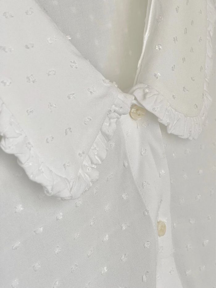 Magnifique blouse romantique avec col Claudine un peu carré, style cottagecore - photo numéro 9