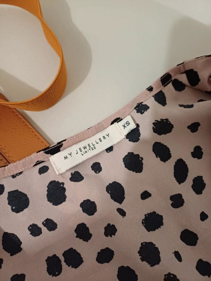 Robe rose pâle leopard Cache-coeur My Jewellery taille XS 34 - photo numéro 10