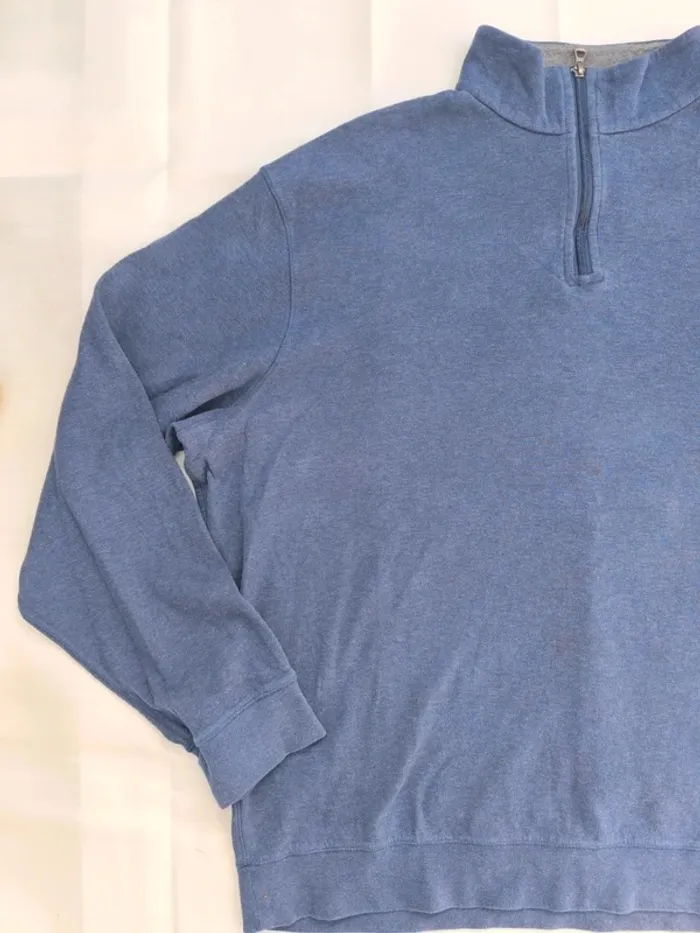 Pull 1/4 zippé Ralph Lauren Polo taille XXL excellent état bleu avec logo - photo numéro 4