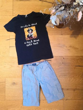 Lot T-shirt + pantalon cargo Tape à l'oeil Okaidi 3ans