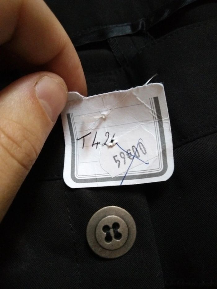Pantalon de costume noir T42 - photo numéro 3