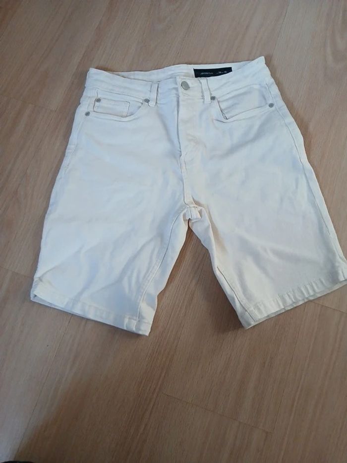 Pantalon corto vaquero color beig - photo numéro 2