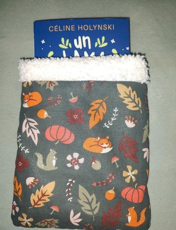 📚 Pochette à livre motif automnal 🍁🦊 – Neuve