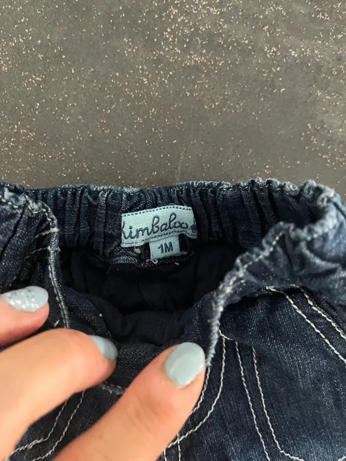 Jeans bleu taille 1 mois marque Kimbaloo - photo numéro 2
