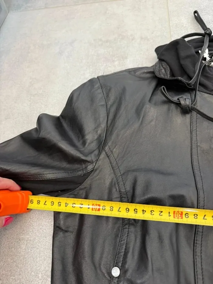 Veste en cuir Patrizia Pepe femme noire taille 40 fr, 44 italien - photo numéro 13