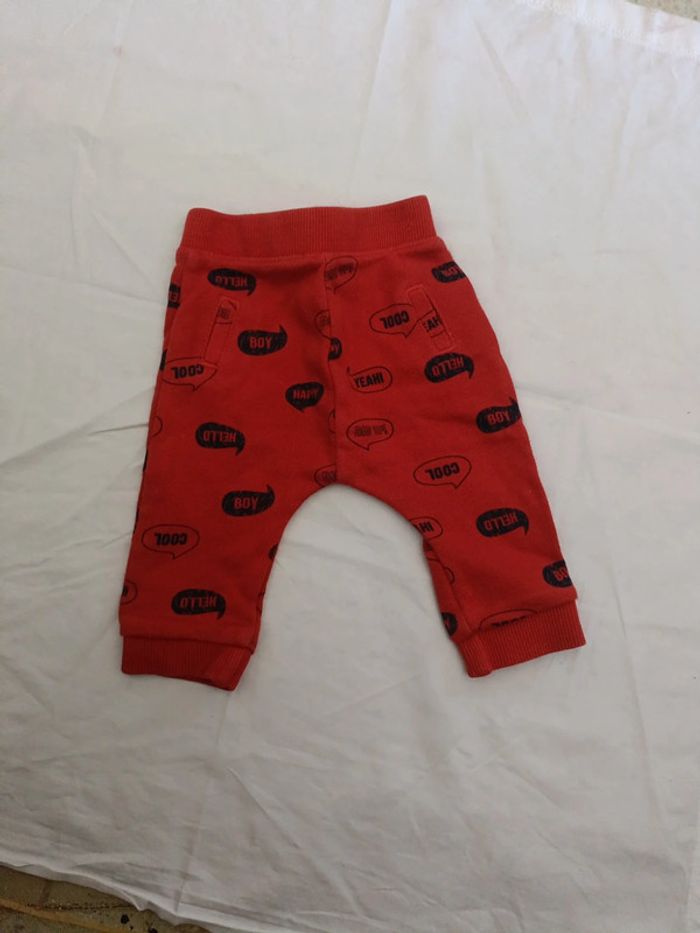 Pantalon bébé Rouge 3 mois