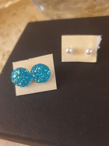 Lot 2 paires boucles d'oreilles fille 