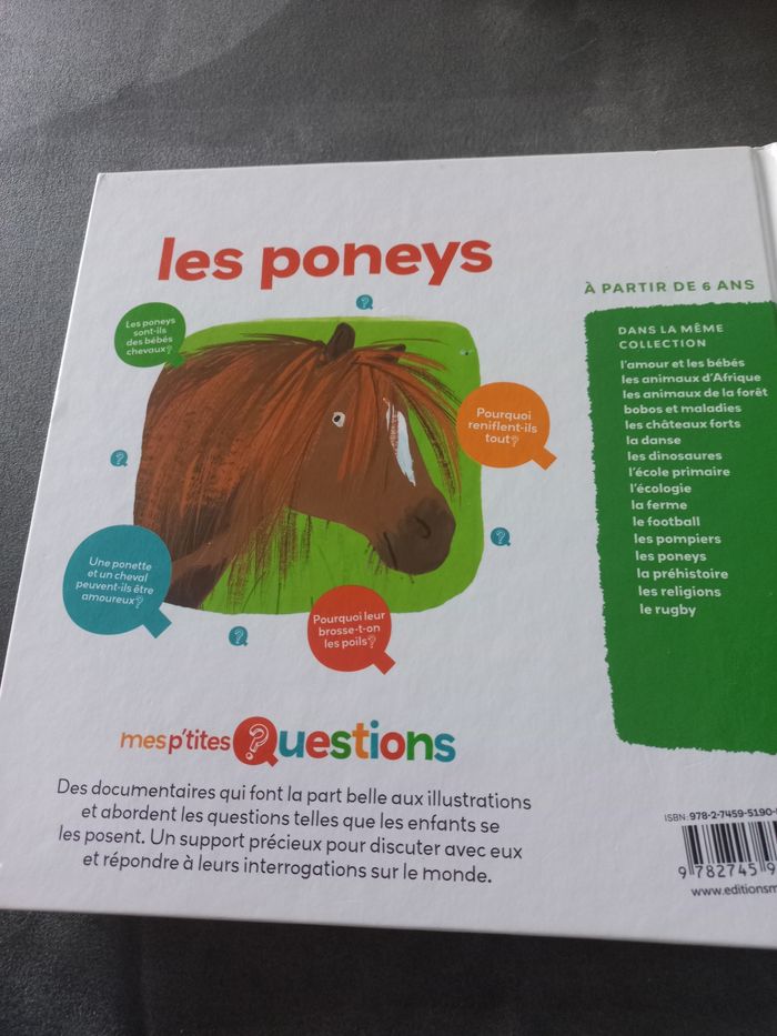 Livre mes p'tites questions milan les poneys - photo numéro 2