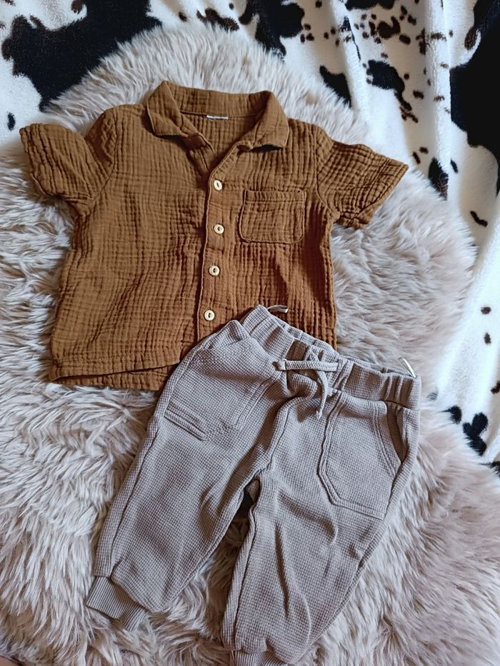 Jolie ensemble haut gaze de coton pantalon agréable
