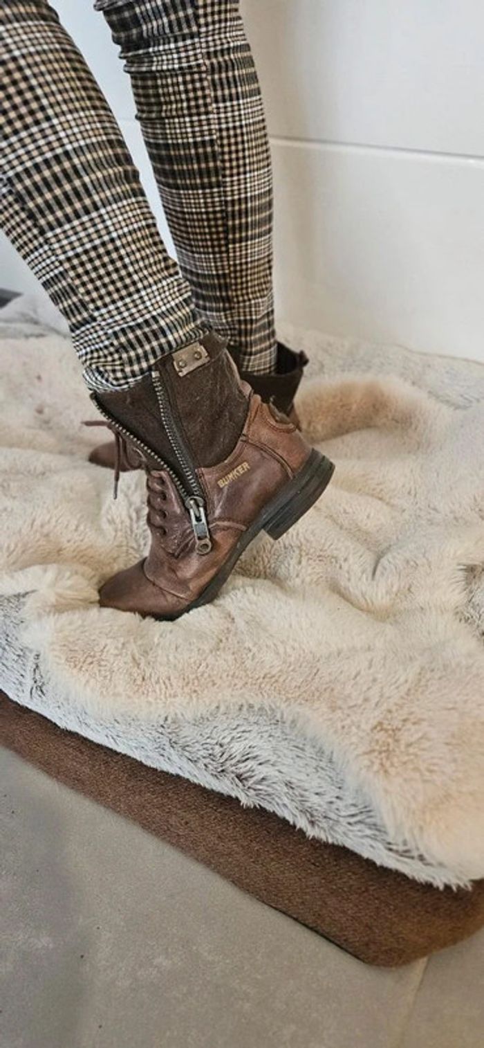 Chaussures cuir Bunker marron 40