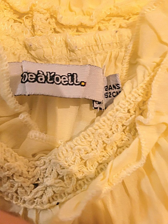 Blouse legere jaune "tape à l œil" taille 12 ans - photo numéro 3