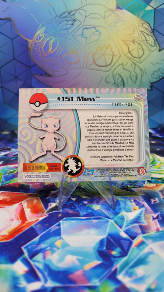 Carte Pokémon Topps n°151 Mew Series 1 FR - photo numéro 3