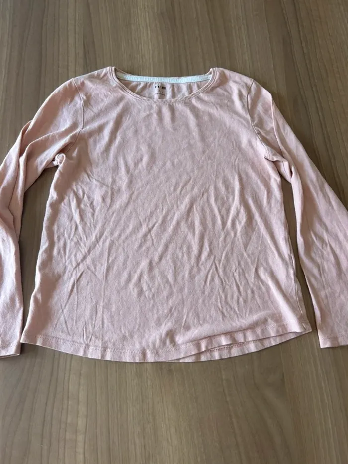 Haut manches longues rose kiabi 10 ans