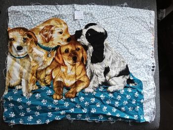 Tissu chiens 43cmx32cm