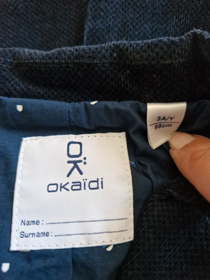 🎯 Blazer garçon - Okaïdi - Taille 3 ans - - photo numéro 2