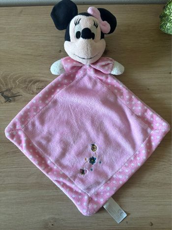 Doudou plat losange Minnie rose coccinelle nicotoy