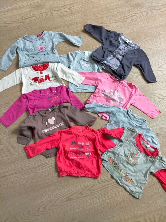 Lot 10 tee shirts manches longues