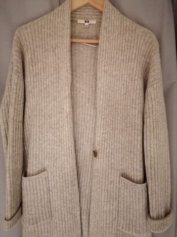 Gilet long beige M