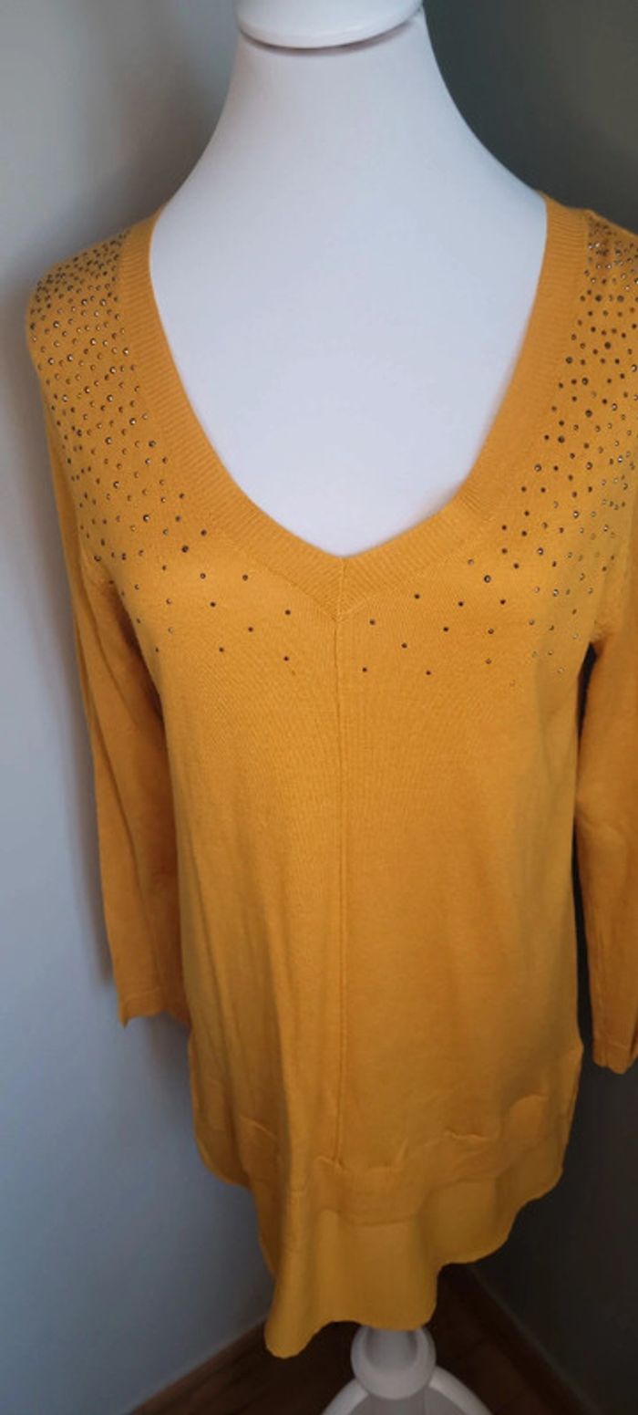 Joli pull fin Elogy moutarde Taille S Parfait état - photo numéro 4
