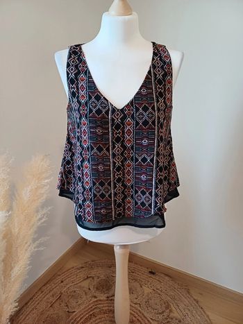 Débardeur noir à motifs Mim taille S 36