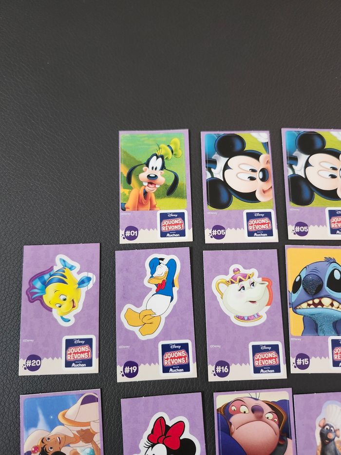 cartes autocollants lot ou unité  disney pixar enfant jouons rêvons auchan - photo numéro 2