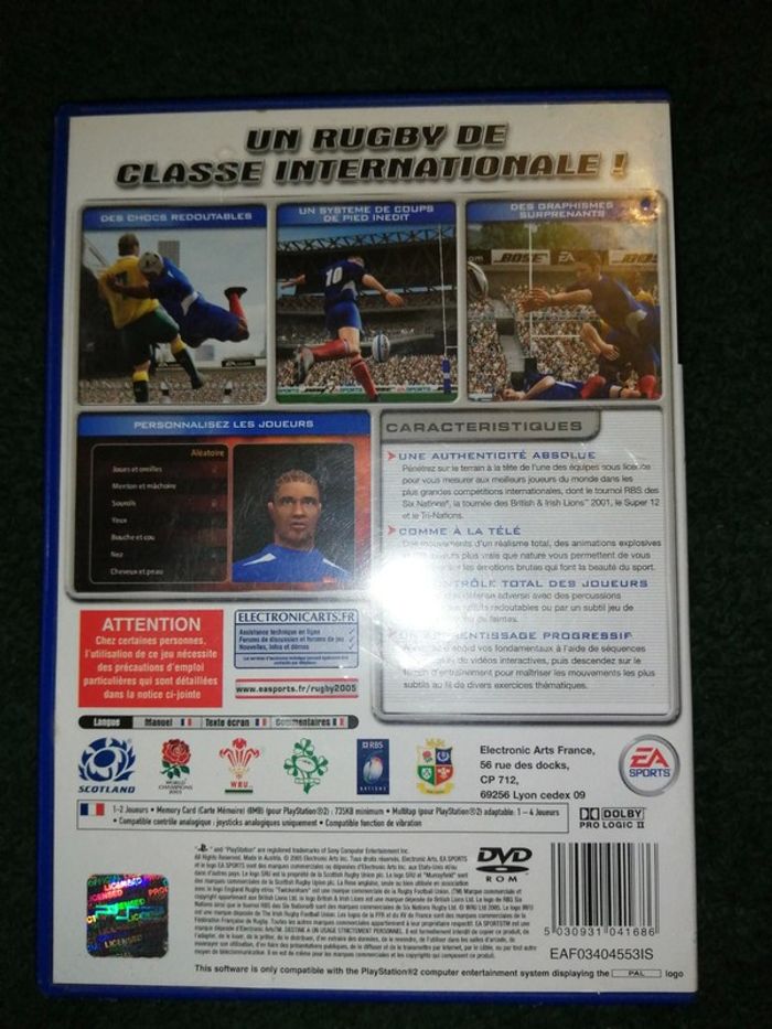 Jeu de PS2 Rugby 2005 - photo numéro 2