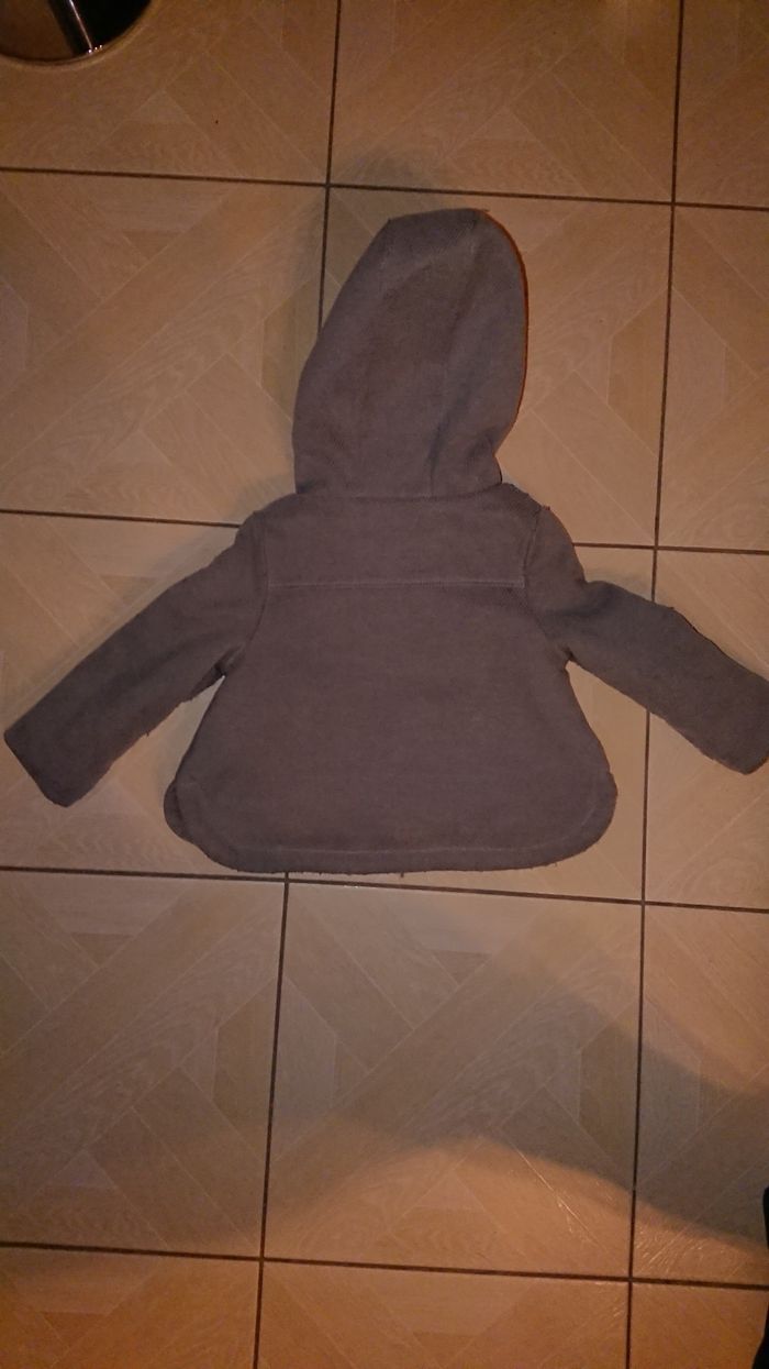 Manteau hiver gris à capuche - photo numéro 3