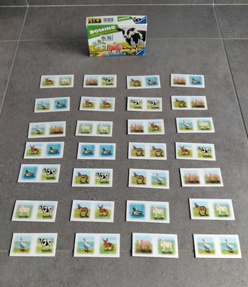 Jeu de domino Les animaux de la  ferme