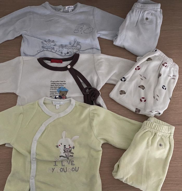 Lot 3 pyjamas 2 pièces 6 mois
