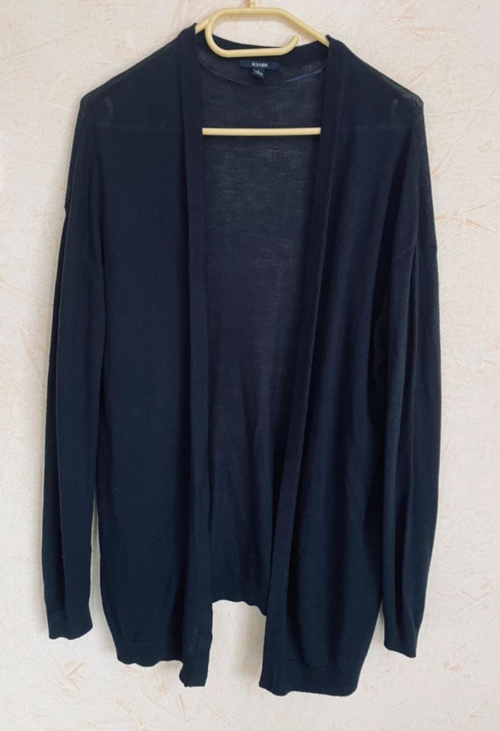 Gilet long femme taille S -36/38- Kiabi bleu marine