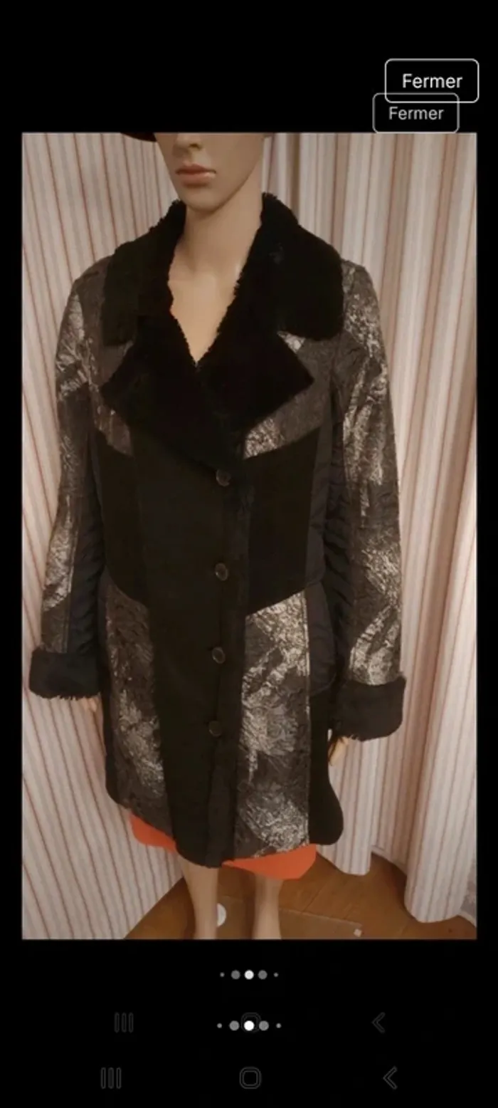 Manteau Bonita noir/gris parfait état taille 36 - photo numéro 6