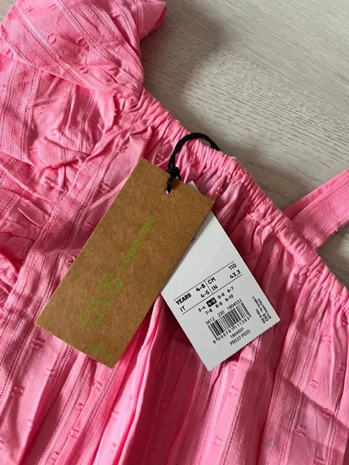 Superbe blouse OVS 4-5 ans rose neuve - photo numéro 2