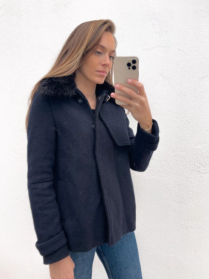 Manteaux bleu marine et noir Zara - photo numéro 6