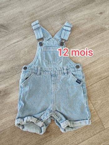 Salopette short  12 mois 