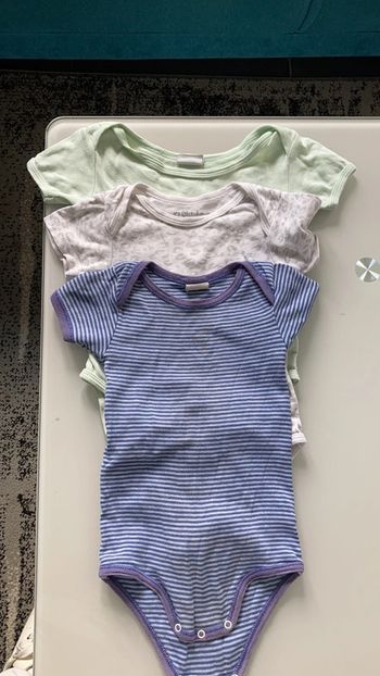 Lot 3 bodies manches courtes