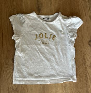 Tee-shirt imprimé doré JOLIE taille 3 mois