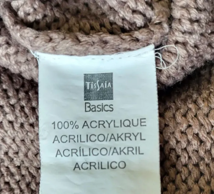 Pull  marron  en maille  Hiver  Femme taille  46/48 très  bon  état  Tissaia - photo numéro 5