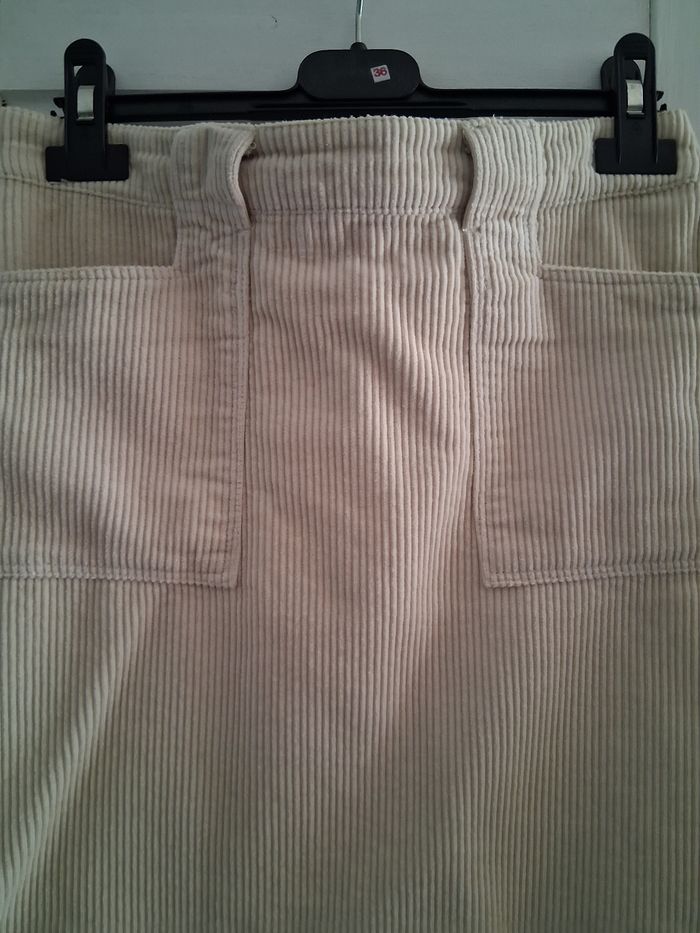 Jupe velour côtelée