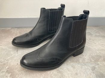 Bottines noires Mégis cuir véritable